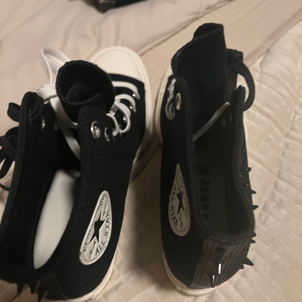 New Converse Black High-Tops with White Sole and Studs - Picture 11 of 16